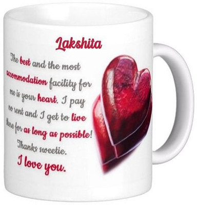 Exocticaa I Love You Lakshita Romantic Message 85 Ceramic Coffee Mug(330 ml) Flipkart