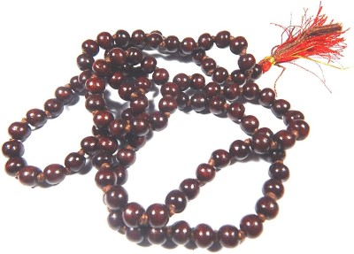 Urancia Red Sandalwood Lal Chandan Mala for Jaap/Chanting Wearing & Praying 6 mm for Pooja 1Pcs Wood Necklace