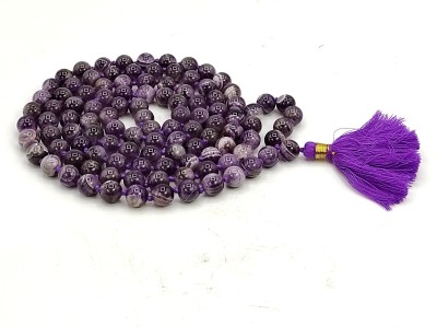 Plus Value Natural Amethyst Necklace Japa Mala 108 + 1 Beads for Reiki, Chakra, Crystal Healing, Meditation – Beads 10mm Beads, Amethyst, Crystal Stone Chain