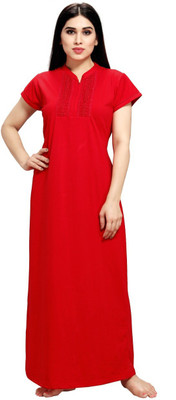 Shree Shyam Women Nighty(Red)