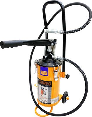 Servo 5KG Capacity High Pressure Butter Machine, Manual Roller Lubricator, Multipurpose Grease Gun Universal Gun With Oil Pipeline, Bucket Grease Pump Manual Pump