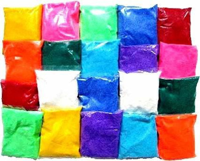 Pranavi Pack of 20 Rangoli Powder(Multicolor)
