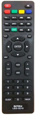 BhalTech 3210 LED LCD TV Compatible with LED LCD TV  Intex Remote Controller(Black)