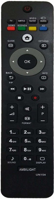 BhalTech UN154 LED LCD TV Compatible with  Philips Remote Controller(Black)