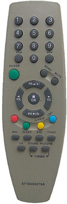 BhalTech 6710V00079A CRT TV Universal Compatible with CRT TV  LG Remote Controller(Black)