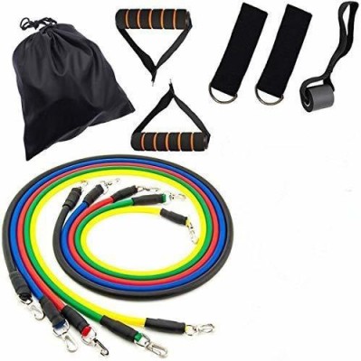 GYMIGO IIX™-162-FR-0.52 kg 11 pcs Gym Rope Set Home Gym Combo Home Gym Resistance Tube(Multicolor)
