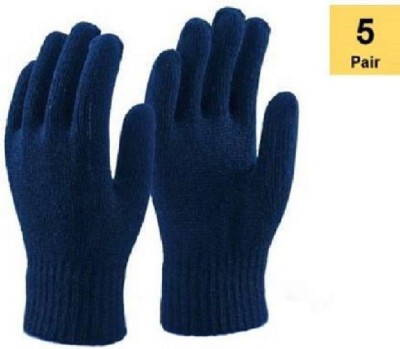 RBGIIT Blue Kevlar Kinntetted Safety Hand Gloves For Kitchen Utilation Market Shooping Time Working Places Heavy Loaded Working Indrustrial Chemical Tankar Driver Winter Summer Season Safe Skin In Sunlight Women Girl's Men Boy's Speacial Safety Hand Gloves Kevlar Safety Gloves-RBC302 Synthetic  Safe