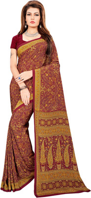 Vardan PRINTS Printed Bollywood Crepe Saree(Multicolor)