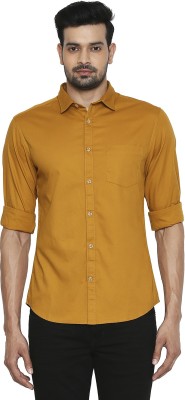 Byford by Pantaloons Men Solid Casual Yellow Shirt