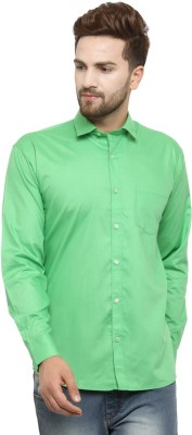 JAINISH Men Solid Casual Green Shirt