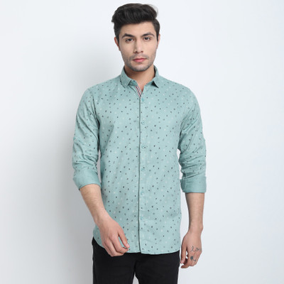 styleelite-men-printed-casual-light-blue-shirt