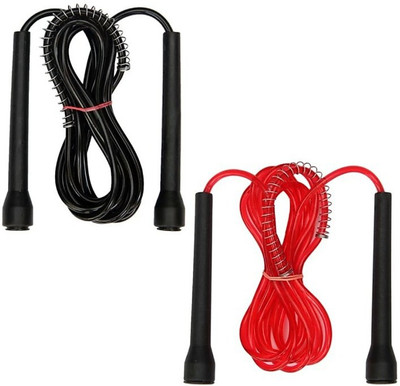 HRS Skipping Rope Freestyle in Combo (Pack of 2) Freestyle Skipping Rope(Red, Black, Length: 270 cm)