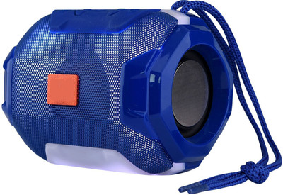 BAGATELLE Best Quality Dual Horn Extra Bass Portable Wireless Bluetooth Led Light with 3D sound Speaker Upto 8 hours long Battery Life|Splashproof 5 W Bluetooth Speaker(Blue, Stereo Channel)