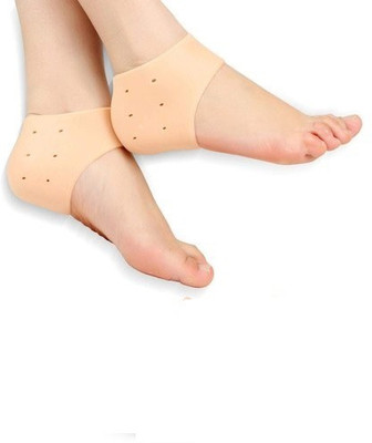 RS TRADERS Silicone Gel Heel Pad Socks For Pain Relief Heel Support(Beige)