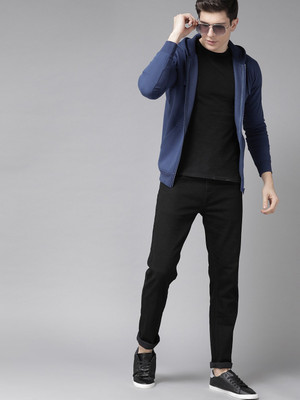Roadster Full Sleeve Solid Men Sweatshirt