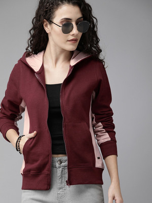 Roadster Full Sleeve Color Block Women Sweatshirt