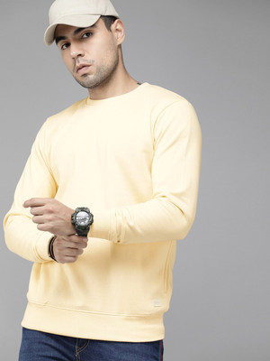 Roadster Full Sleeve Solid Men Sweatshirt