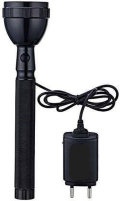 AKR 8990 SUPER BRIGHT LIGHT WEIGHT STRONG METAL BODY HIGH POWER WHITE LIGHT LED FLASHLIGHT WITH DEEP STRONG FOCUS LOW POWER CONSUMPTION HIGH BRIGHTNESS RECHARGEABLE TORCH Torch(Black, 20.7 cm, Rechargeable)