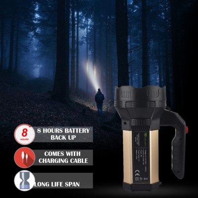 DP led DP-7313 Portable rechargeable LED Search metallic BODEY 14 hrs Torch Emergency Light(Multicolor)