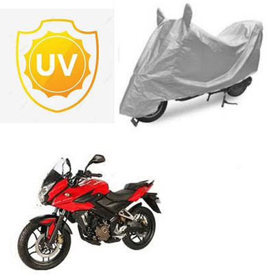 SRENTERPRISES Two Wheeler Cover for Bajaj(Pulsar AS 150, Silver)