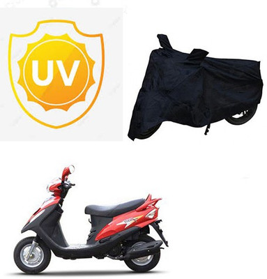 SRENTERPRISES Two Wheeler Cover for Mahindra(Flyte, Black)