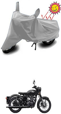 Coverit Two Wheeler Cover for Royal Enfield(Classic 350, Silver)