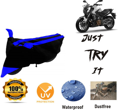Just try it Waterproof Two Wheeler Cover for Bajaj(Dominar, Blue, Black)
