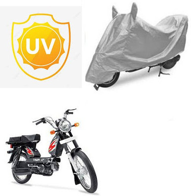 SRENTERPRISES Waterproof Two Wheeler Cover for TVS(Heavy Duty Super XL, Silver)