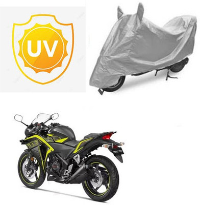 SRENTERPRISES Two Wheeler Cover for Honda(CBR 250R, Silver)