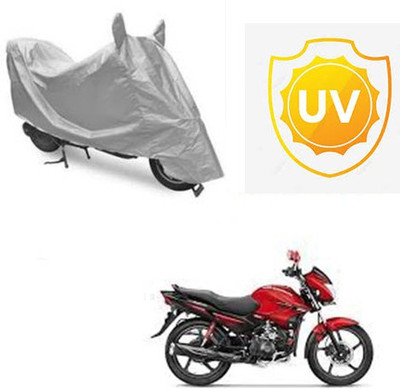 Atulit enterprises Waterproof Two Wheeler Cover for Hero(Glamour FI, Silver)