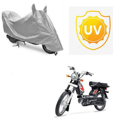 SRENTERPRISES Two Wheeler Cover for TVS(Heavy Duty Super XL, Silver)