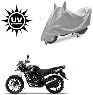 SRENTERPRISES Two Wheeler Cover for Bajaj(Discover 150 s, Silver)