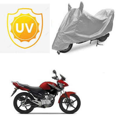 SRENTERPRISES Two Wheeler Cover for Yamaha(YBR 125, Silver)