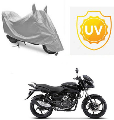 Atulit enterprises Waterproof Two Wheeler Cover for Bajaj(Pulsar 150, Silver)