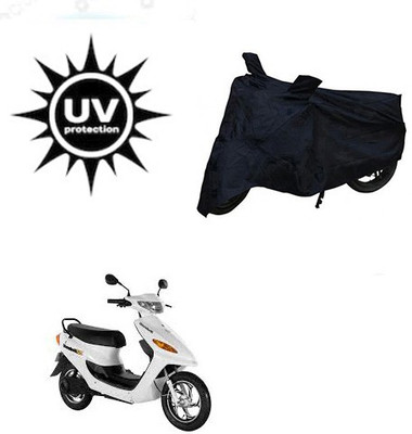 SRENTERPRISES Two Wheeler Cover for Indus(Yo Electron, Black)