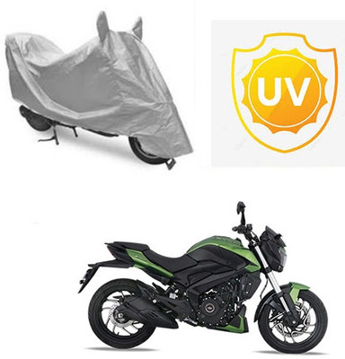 SRENTERPRISES Two Wheeler Cover for Bajaj(Dominar, Silver)