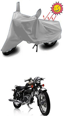 Billseye Two Wheeler Cover for Royal Enfield(Electra Delux, Silver)