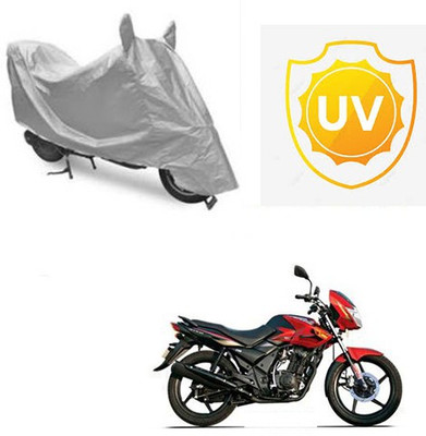 SRENTERPRISES Two Wheeler Cover for TVS(Flame DS 125, Silver)