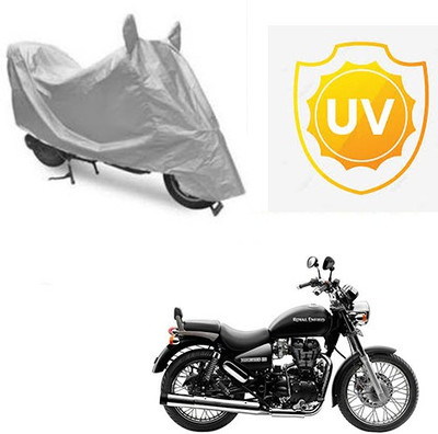 Atulit enterprises Waterproof Two Wheeler Cover for Royal Enfield(Thunderbird 500, Silver)