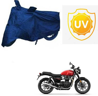 RPSENTTERPR Waterproof Two Wheeler Cover for Triumph(Twin spark, Blue)