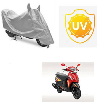 Atulit enterprises Waterproof Two Wheeler Cover for Hero(Pleasure, Silver)