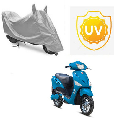 Atulit enterprises Waterproof Two Wheeler Cover for Hero(Electric Optima, Silver)