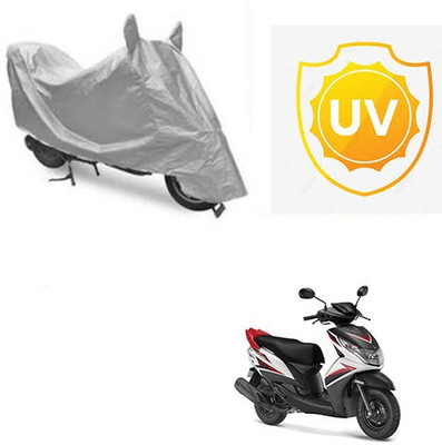 SRENTERPRISES Two Wheeler Cover for Yamaha(Ray Z, Silver)