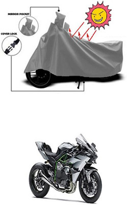 Coverit Two Wheeler Cover for Kawasaki(Grey)