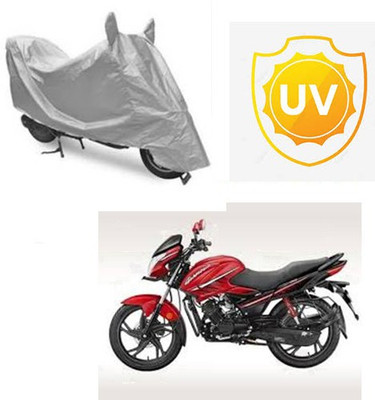 Atulit enterprises Waterproof Two Wheeler Cover for Hero(Glamour, Silver)