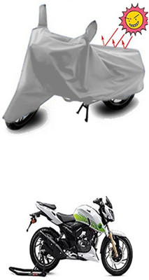 Coverit Two Wheeler Cover for TVS(Silver)