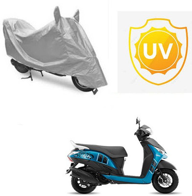 SRENTERPRISES Two Wheeler Cover for Yamaha(Alpha, Silver)