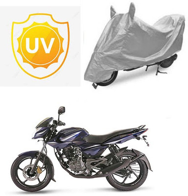 SRENTERPRISES Waterproof Two Wheeler Cover for Bajaj(Pulsar 135 LS DTS-i, Silver)