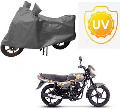 Atulit enterprises Waterproof Two Wheeler Cover for Bajaj(CT100, Grey)