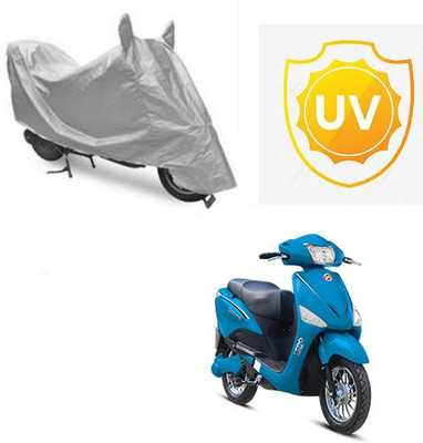 SRENTERPRISES Waterproof Two Wheeler Cover for Hero(Electric, Silver)